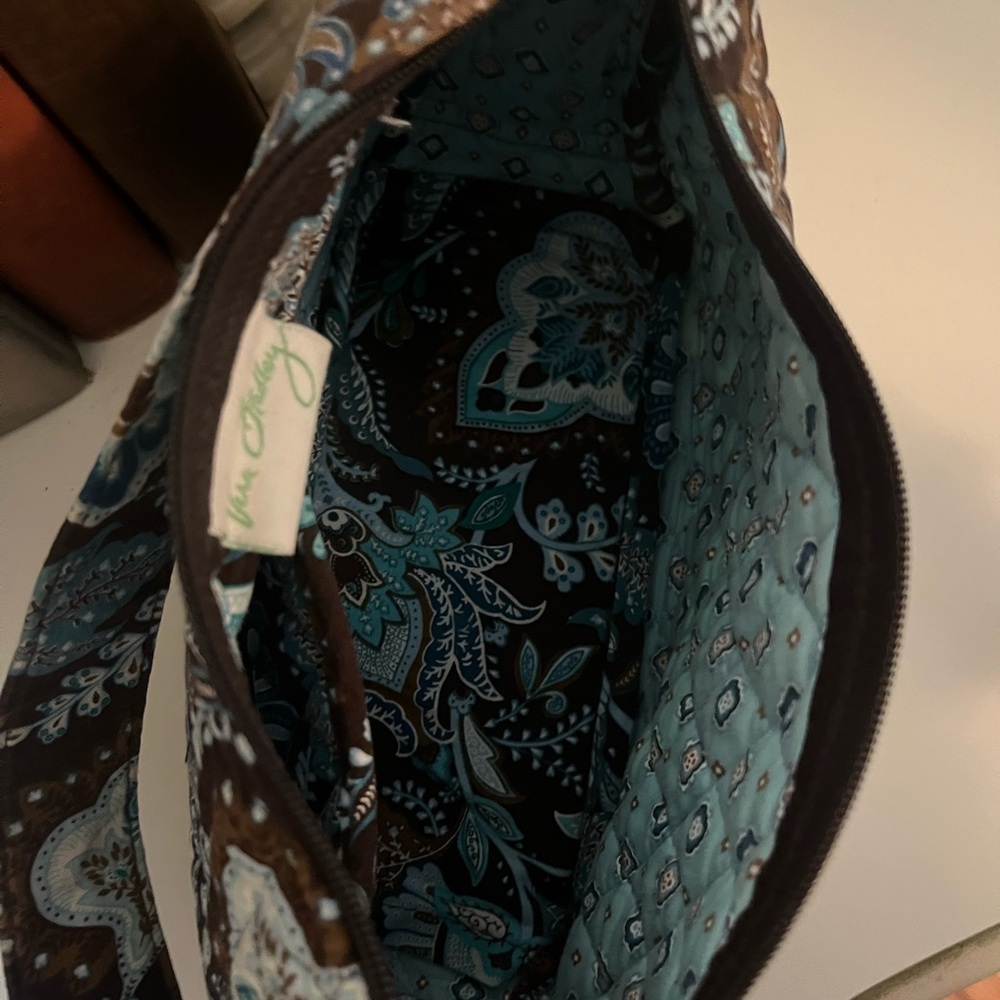 Euc | Vera Bradley Java Blue Pattern Small Handba… - image 5